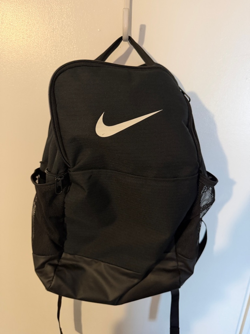 Nike Black Backpack with White Swoosh
